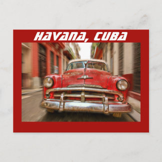 Postal Carreras en las calles de La Habana vieja, Cuba