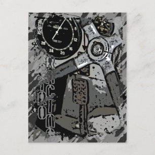 Postal Carreras retro - bandeja gris