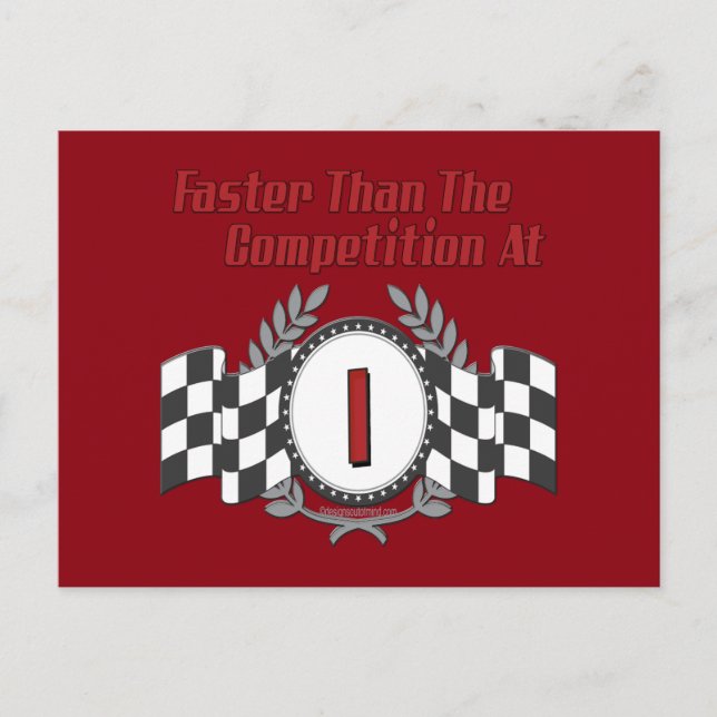 Postal Carreras Temática Primer Cumpleaños (Anverso)