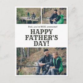 Postal Carrete de Pesca del Día del Padre Personalizado c