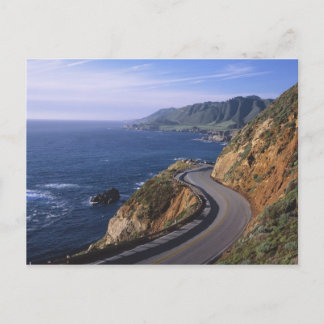 Postal Carretera 1 a lo largo de la costa de California c
