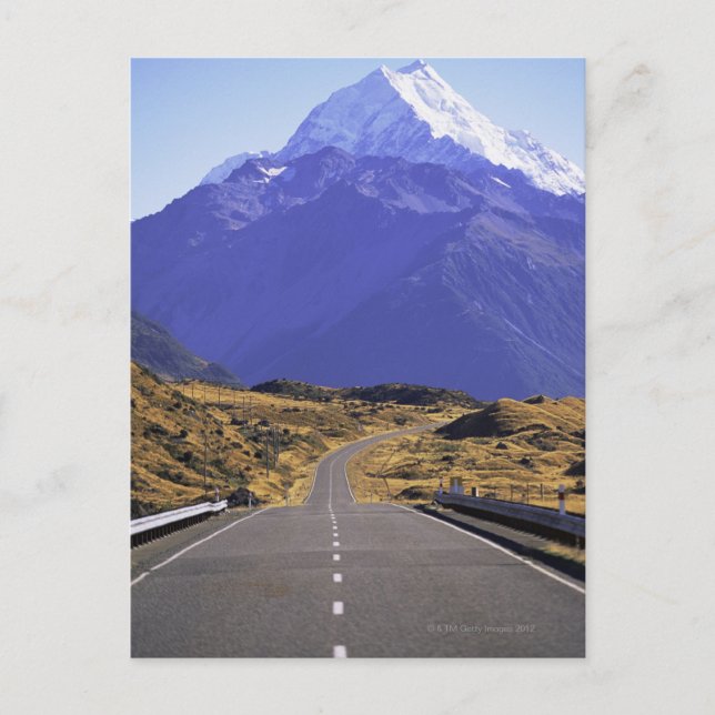 Postal Carretera al Parque Nacional Mount Cook, Nueva Zel (Anverso)