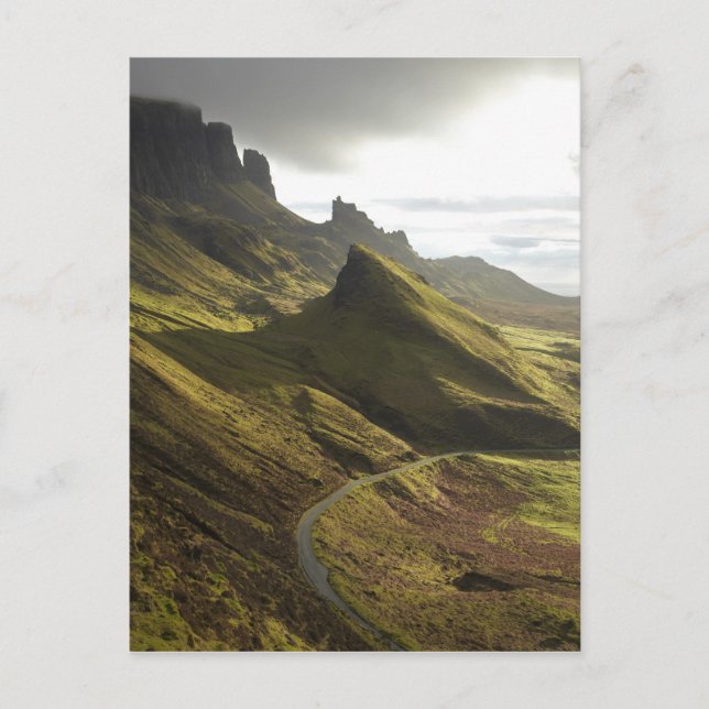 Postal Carretera ascendente a The Quiraing, Isla de Skye, (Anverso)