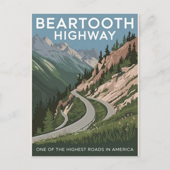 Postal Carretera Beartooth (Anverso)