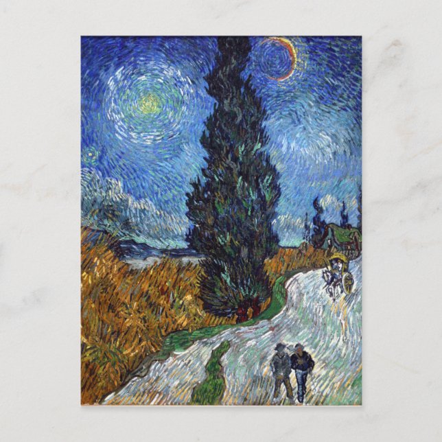 Postal Carretera campestre Vincent Van Gogh en Provenza p (Anverso)