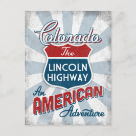 Postal Carretera Colorado Lincoln Vintage America