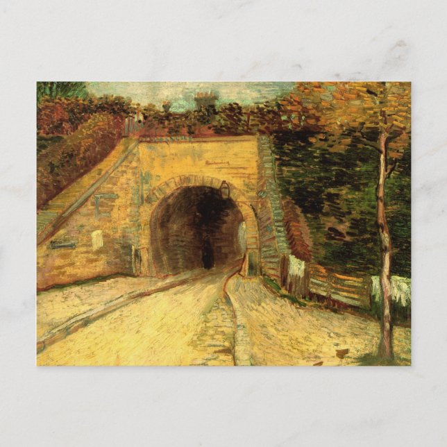 Postal Carretera con paso subterráneo y Bella Artes Van G (Anverso)