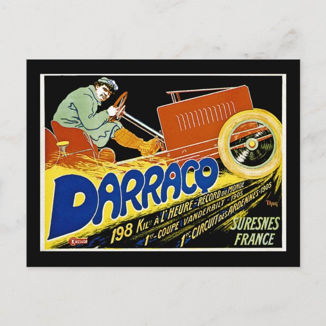 Postal Carretera Darraco Vintage - Suresnes Francia (Anverso)