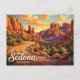 Postal Carretera de bucle de roca roja de Sedona Arizona