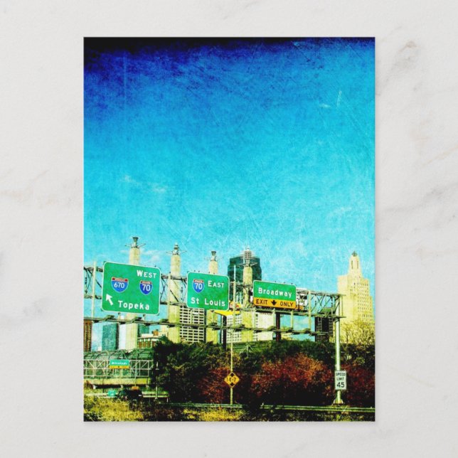 Postal Carretera de Kansas City (Anverso)