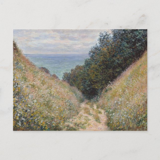 Postal Carretera de La Cavee Pourville Claude Monet (Anverso)