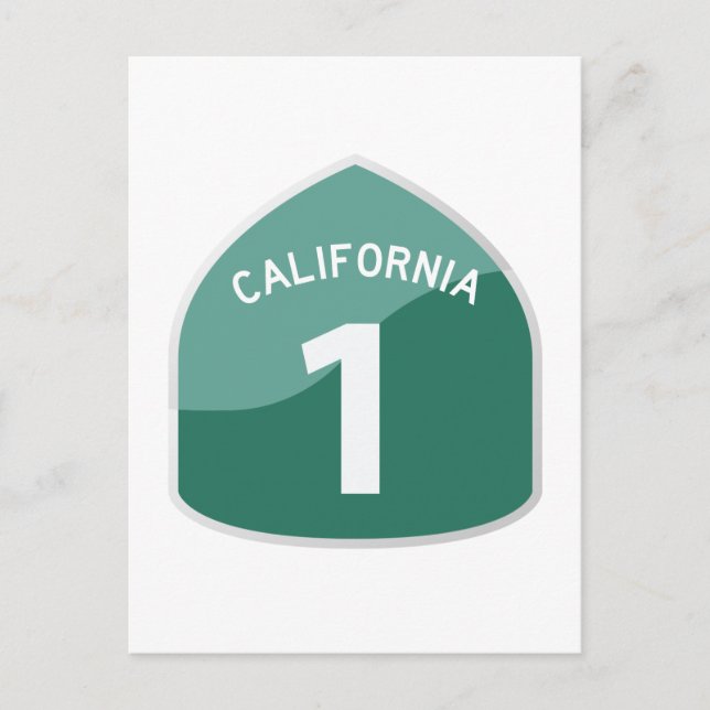 Postal Carretera de la Costa del Pacífico de la ruta 1 (Anverso)