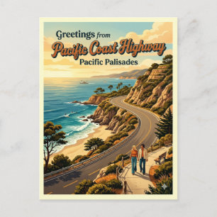 Postal Carretera de la Costa del Pacífico Pacific Palisad