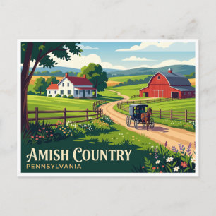 Postal Carretera de la granja del país Amish Intercourse