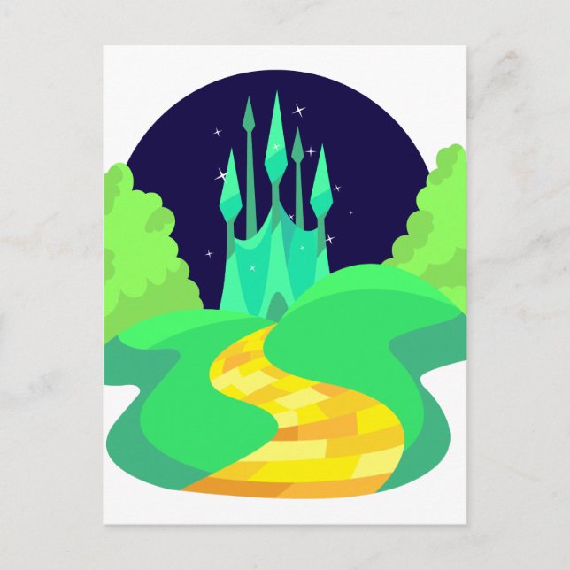 Postal carretera de ladrillo amarillo (Anverso)