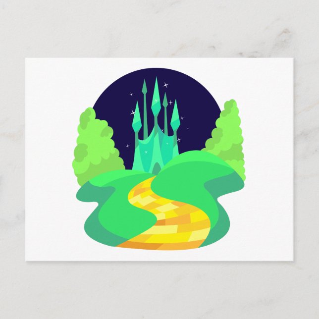 Postal carretera de ladrillo amarillo (Anverso)