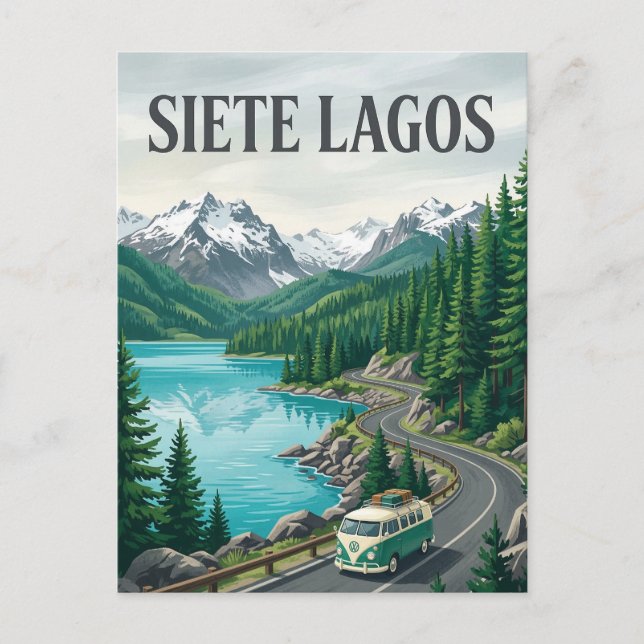 Postal Carretera de los Siete Lagos (Anverso)