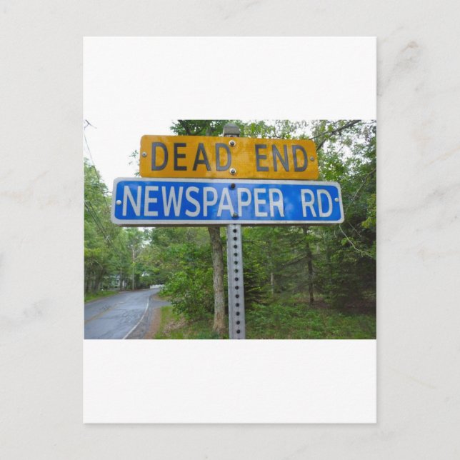 POSTAL CARRETERA DE PERIÓDICOS FINALES MUERTOS (Anverso)