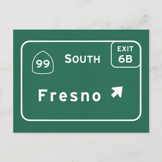 Postal Carretera de un estado a otro del sur de Fresno 99 (Anverso)