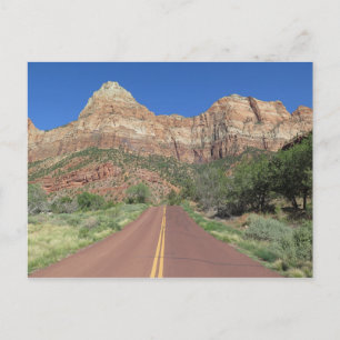 Postal Carretera en el Parque Nacional de Zion EE.UU.