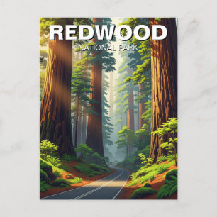 Postal Carretera en el Parque Nacional Redwood
