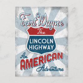 Postal Carretera Fort Wayne Lincoln Vintage America India