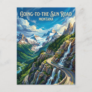 Postal Carretera Going-to-the-Sun EE. UU.