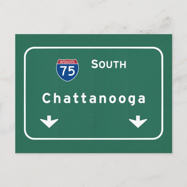 Postal Carretera Interestatal Chattanooga Tennessee: (Anverso)