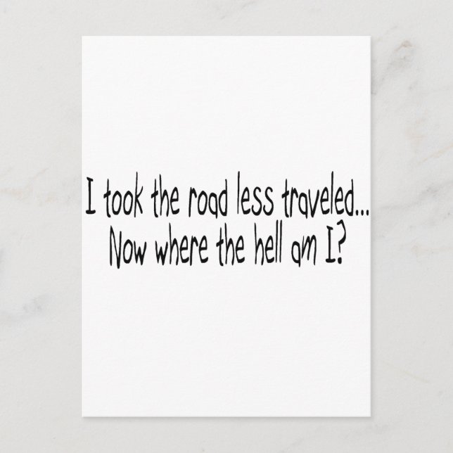 Postal Carretera menos transitada (Anverso)