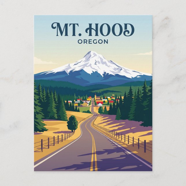Postal Carretera Monte Hood EE. UU. (Anverso)