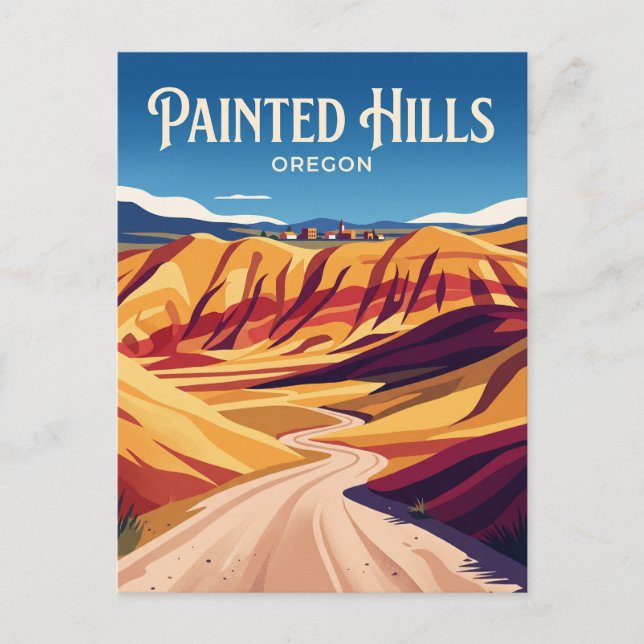 Postal Carretera Painted Hills EE. UU. (Anverso)
