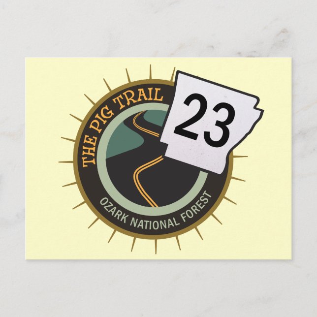 Postal Carretera Pig Trail 23 Carretera de Motocicleta Ar (Anverso)