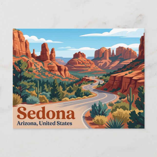 Postal Carretera Sedona Red Rock Loop Arizona (Anverso)