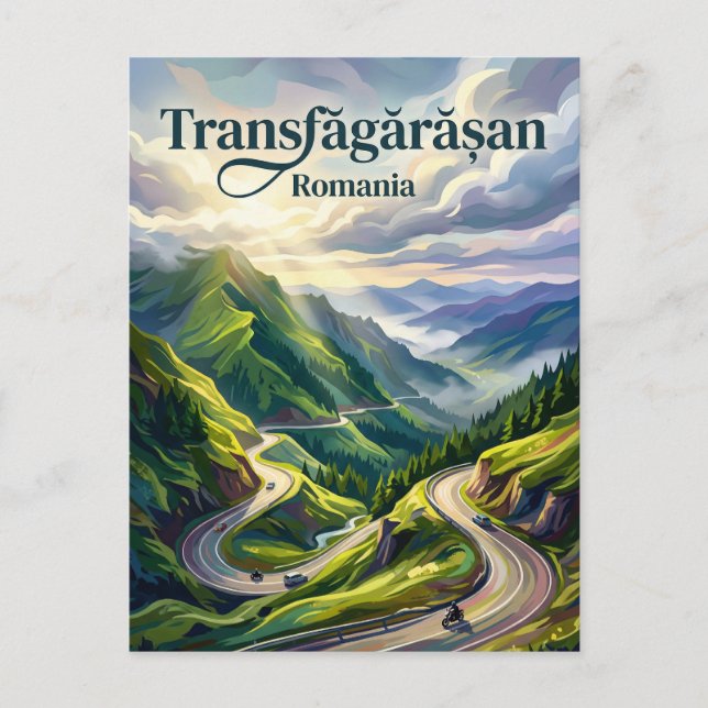 Postal Carretera Transfăgărășan Rumania (Anverso)