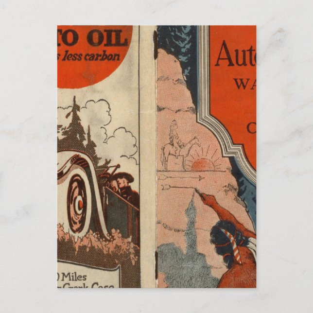 Postal Carreteras automovilísticas de Washington, Oregon (Anverso)