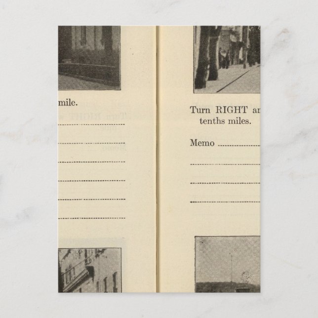 Postal Carreteras para automóviles, NY (Anverso)