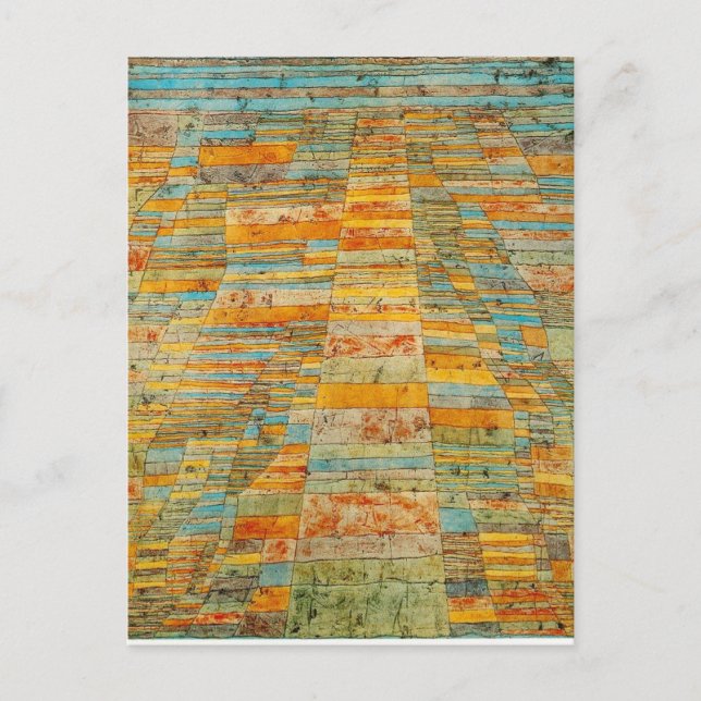 Postal Carreteras por Paul Klee (Anverso)