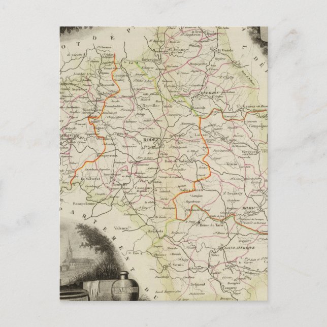 Postal Carreteras, pueblos, ciudades (Anverso)