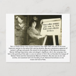 Postal Carrie Catt - Feminista