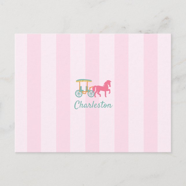 Postal Carrito de drenaje de caballos Charleston South Ca (Anverso)