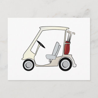 Postal carrito de golf