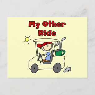 Postal Carrito de golf Otros camisetas y regalos para via