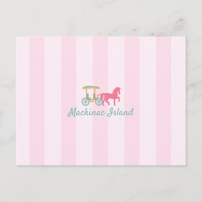 Postal Carrito de la Isla Mackinac (Anverso)