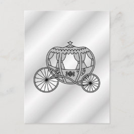 Postal Carrito Princesa en gris