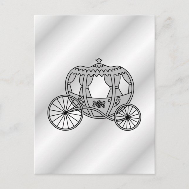 Postal Carrito Princesa en gris (Anverso)