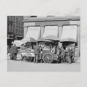 Postal Carritos de comida de Nueva York, 1906