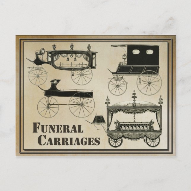 Postal Carritos funerarios antiguos (Anverso)