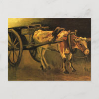 Carro con buey rojo y blanco (Vincent van Gogh)