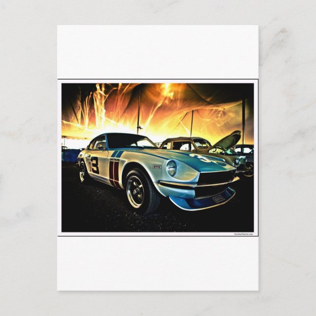 Postal Carro Datsun Z Race (Anverso)