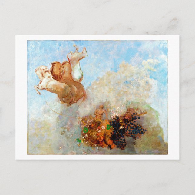 Postal Carro de Apolo, Redon (Anverso)